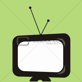 Abstract isolated retro tv graphic