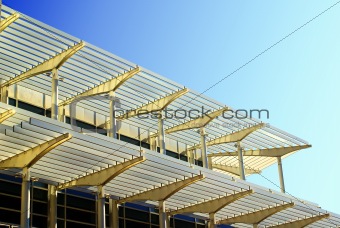 Architecture with sun blinds