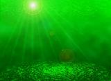 Underwater scene - green water