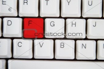 Computer Keyboard Letter F