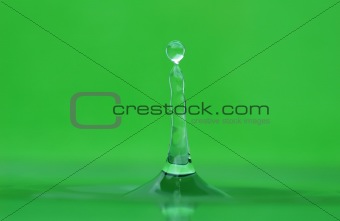 isolated water drop and tower of water