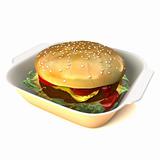 Hamburger 3D illustration