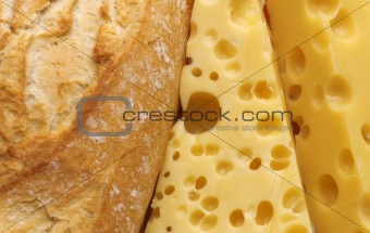 baguette and cheese background