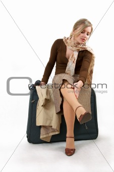 woman with huge bag