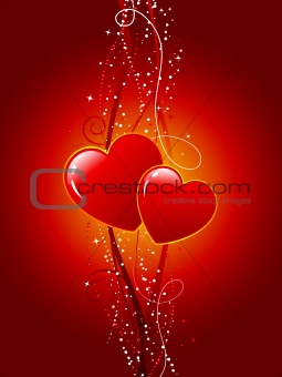 Decorative heart background