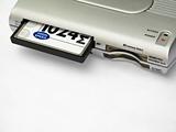Memory Card Reader with Inserted Card