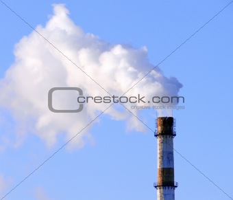Smoking factory pipe