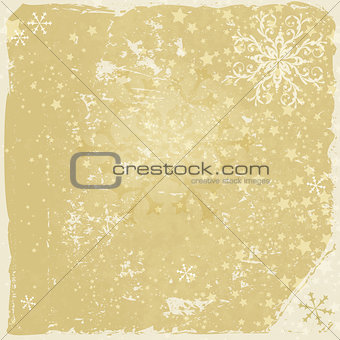 Grungy christmas frame with snowflakes 