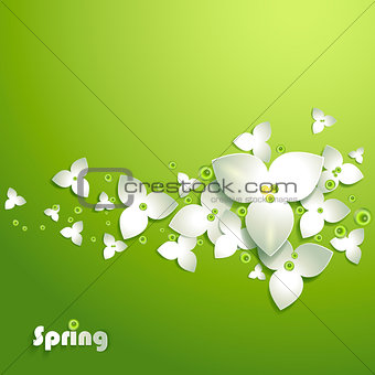 Abstract paper flowers