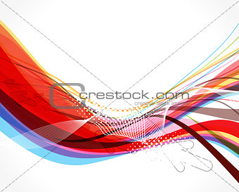 Vector Colorful Wave Background