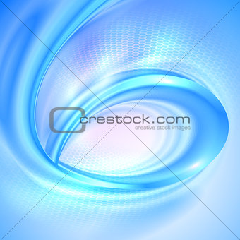 Blue spiral abstract background. 