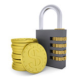 Golden Dollars and combination lock