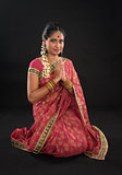 Indian girl in a greeting pose