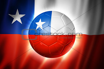 Soccer football ball with Chile flag