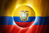 Soccer football ball with Ecuador flag