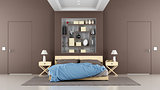 Brown contemporary bedroom