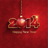 New year bauble background 