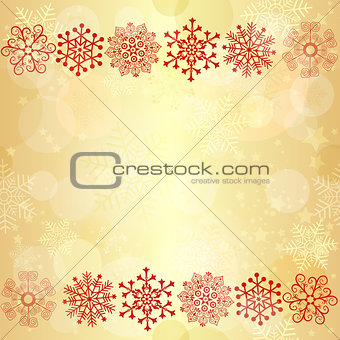 Gold  glowing seamless christmas pattern