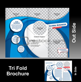Tri Fold Blue Wave Brochure