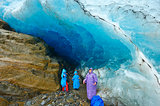 Family near Svartisen glacier (Norway)