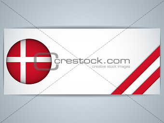 Denmark Country Set of Banners