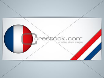 France Country Set of Banners