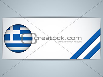 Greece Country Set of Banners
