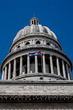 Havana Capitol Dome with Cuban flag