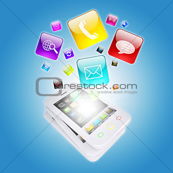 Smart phone and program icons