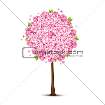 Tree with pink flowers
