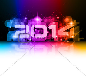 2014 New Year Colorful Background
