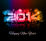2014 New Year Colorful Background 
