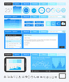 UI Flat Design Elements for Web, Infographics