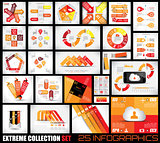 Extreme Collection of 25 quality Infographics background
