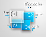 Infographic Design Template with modern flat style