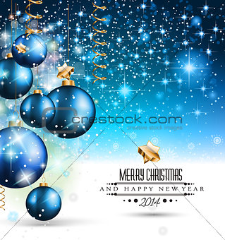 2014 Christmas Background with a waterfall of ray lights
