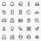 Time, idea and user icons