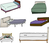 Various Bed Cartoons