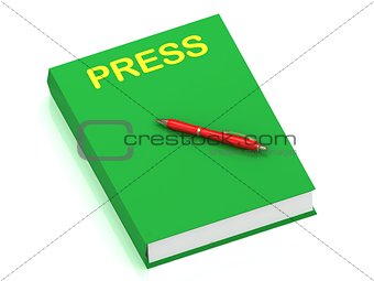 PRESS inscription on cover book 