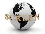 SCREEN abstraction inscription around earth 