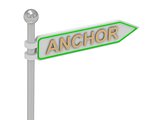 3d rendering of sign with gold "ANCHOR"