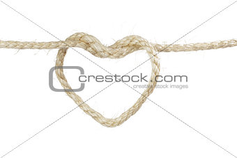 heart from sisal rope