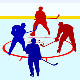 Ice hockey players. Vector illustration