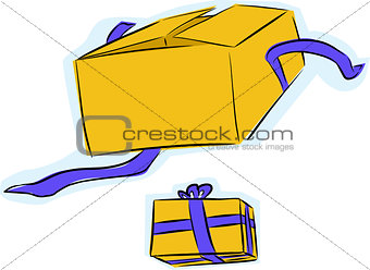Gift Box Open and Unopened
