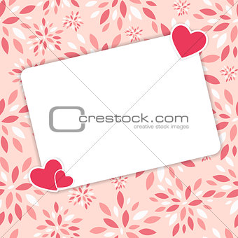 Valentines day heart backgroung, vector illustration