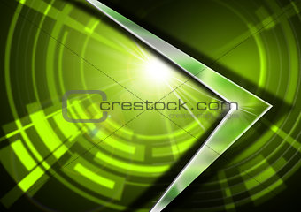 Glass and Metal - Green Abstract Background