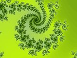 Green fractal spiral