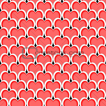 Design seamless red heart diagonal background
