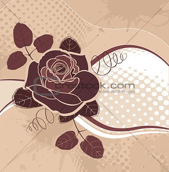 vector background with rose