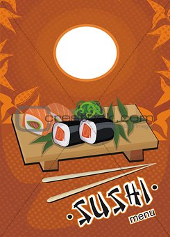 Sushi menu - vector